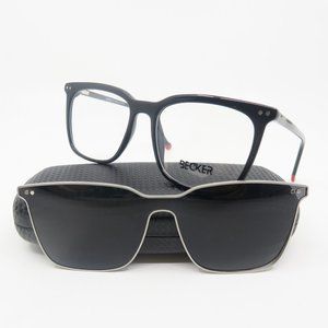 Clip On Becker 980003 C2 New Men's Designer Fashion Eyeglasses Italian Style.